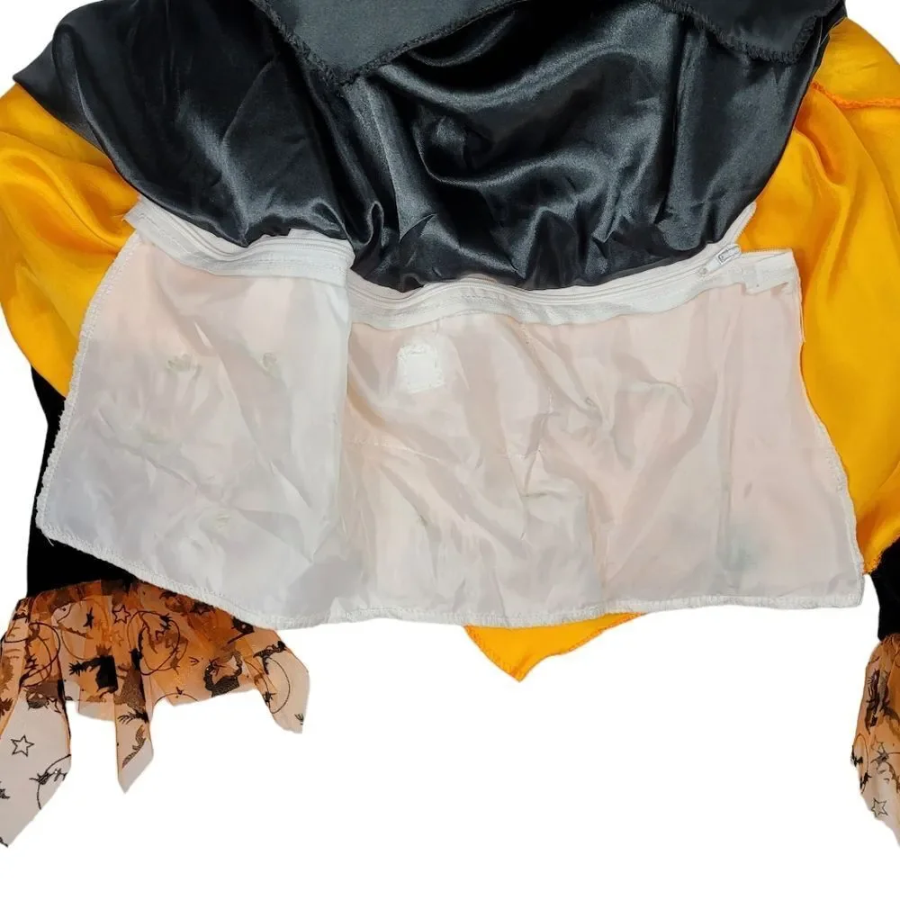 Orange & Black Girl Halloween Costume Size M